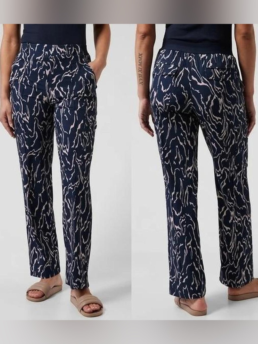 NWOT Athleta Blue and Pink Vienna Cargo Pant